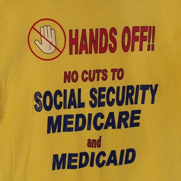 Yellow Social Security Medicare Graphic T-Shirt - Picture 3 of 4